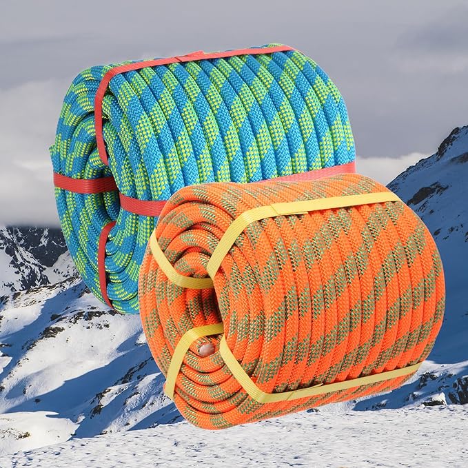 1/2inch Arborist Rope Tree Climbing Rope 48 Strand（150ft） Polyester Bull Rope for Swing Pulling Outdoor Marine