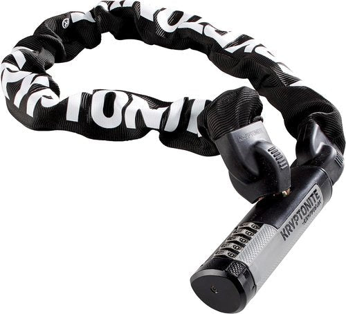 Kryptonite Kryptolok 990 Combo Bike Chain Lock, 3 Feet Long Heavy Duty Anti-Theft Sold Secure Gold Bicycle Chain Lock, 5-Digit Resettable Combination Lock for E-Bike Scooter Road Mountain Bikes