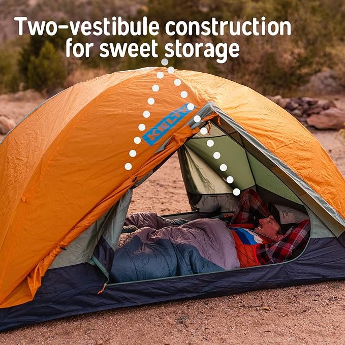 Kelty Wireless Freestanding Car Camping Tent, 2 4 or 6 Person Sleeping Capacity, Two Doors + Two Vestibules, Campground Festival Backyard Shelter, 2022