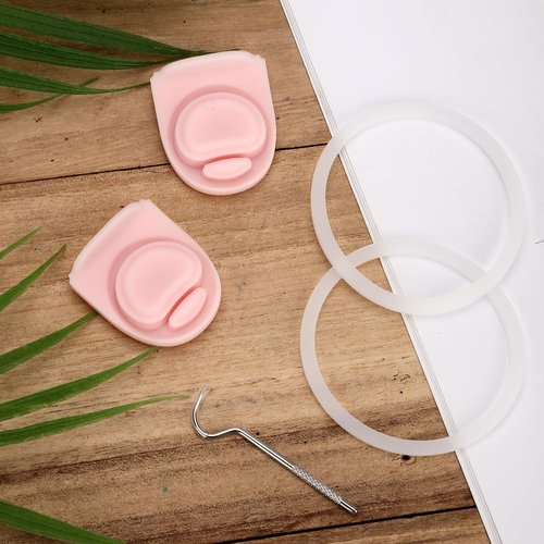 PEUTIER 5pcs Replacement Parts, Water Bottle Seal Circle BPA-Free Cap Sealing Gasket Silicone Stopper O Circle Lid Gasket Accessories Compatible with Owala FreeSip 19/24/32/40 oz (Pink)
