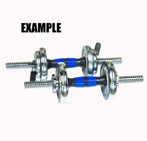 Rowland Harbor 38cm/14.9 Inch Pink&Black Threaded Dumbbell Durable Rubber Handles/Adjustable Dumbbell Bar Handles - Fit 1 inch Standard Weight Plate - Weightlifting Accessories - Sold in Pair