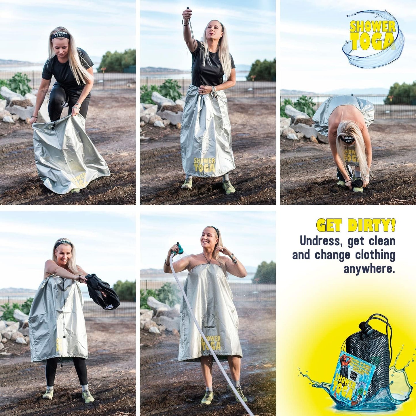 Wearable Shower Garment, Privacy RV & Camping Shower, Surf Poncho, Shower Tent, or Portable Changing Room