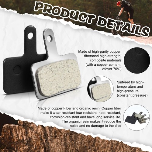 Datanly 25 Pairs Bike Brake Pads, Bicycle Disc Brake Pads Compatible with TRP Tektro Shimano, Mt200 M355 M446 M447 M315 M365 Mt500, MTB Bicycle Disc Ebike Brake Pads with Installation Tools