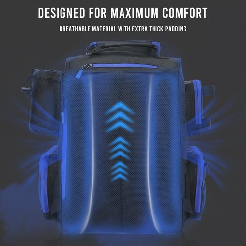 Novel Outdoors - Large Fishing Backpack with 4 Tackle Boxes - Waterproof Fishing Tackle Backpack with Fishing Rod Holder - Heavy Duty 43L Fishing Tackle Box for your Fishing Lures and Fishing Gear