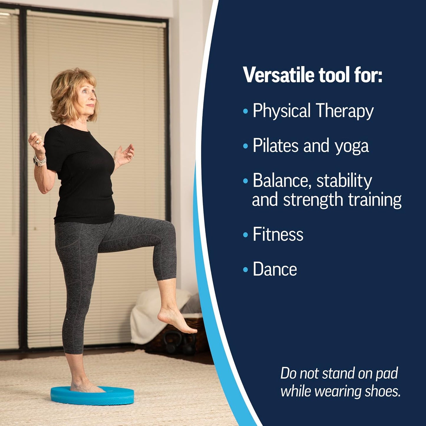 OPTP Stability Trainer – Large Foam Balance Pads for Physical Therapy, Fitness, Pilates, Yoga, and Dance - Closed Cell Foam Pad for Exercise Balance Pad Workouts - Latex Free
