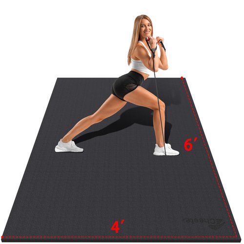 Cheete Extra Large Exercise Mat 6'x4'/7'x5'/6'x8'/6'x9'/6'x10'/6'x12'（7mm）, Gym Flooring for Home Gym,Thick Exercise Mats for Home Workout,Non-Slip,Extra Durable,High-Density Gym Mats for Jump Rope,Cardio