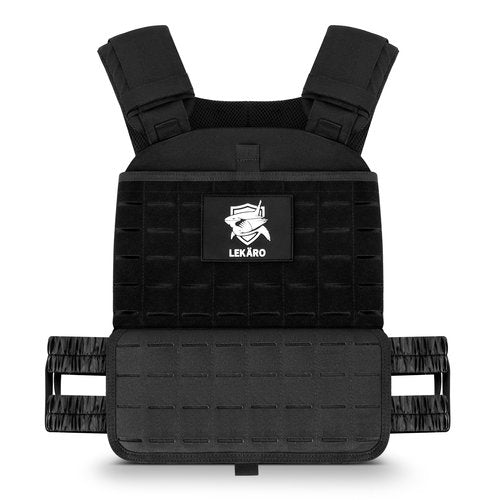 Adjustable Weighted Vest, Tactical Weight Vests for Men and Women, Body Weight Vest for Strength and Endurance Training, Fitness, Running, WODs (Black-1)