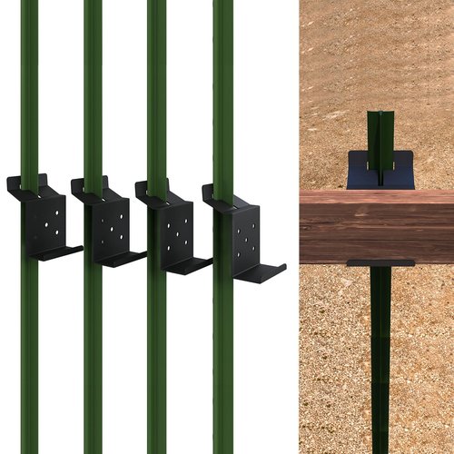 Atflbox T Post Target Hanger for AR500 Steel Targets, 4 Pack T Post Steel Target Mounting Bracket, Steel Shooting Target Mounting Hardware for Precision Shooting
