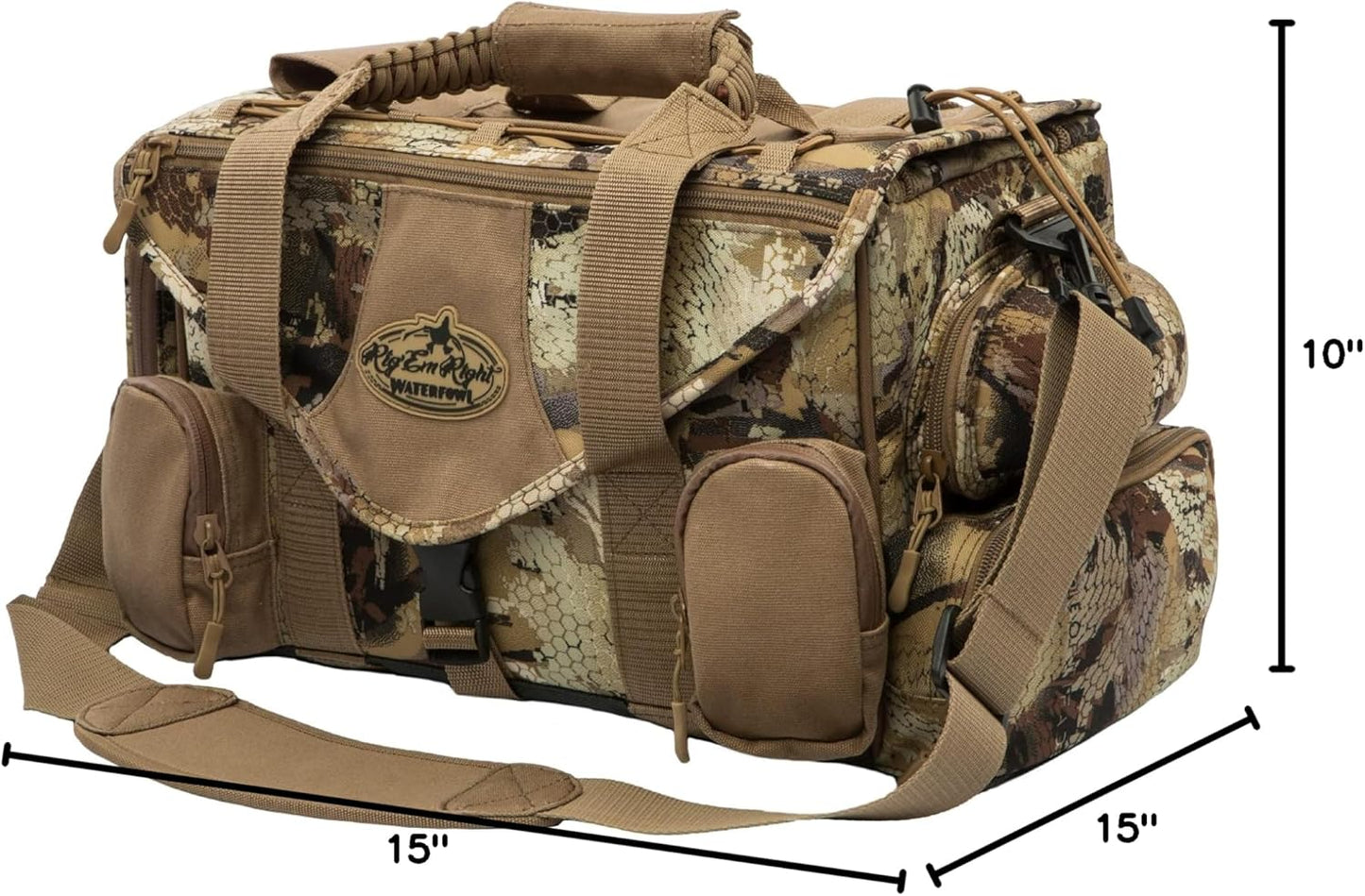 Rig'Em Right Waterfowl Shell Shocker XLT Duck Hunting Blind Bag with Molded Ammo Compartments, Sunglasses Case, Drink Holder and More (Gore Optifade March Camo)