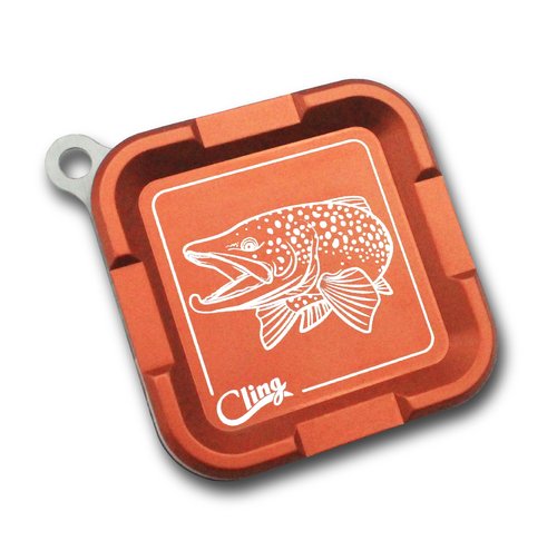 Cling Fishing Products Mag Grab® Plus - Magnetic Fly Patch (Orange - Hook Jaw)