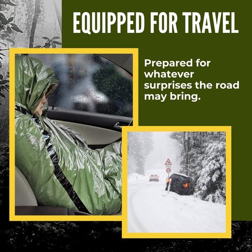 Next-Gen 2-Pack Emergency Sleeping Bags – ThermoShield™ Tech for Extreme Warmth – Reinforced Waterproof Bivy Sack with Survival Whistle – Compact & Essential for Camping & Outdoors