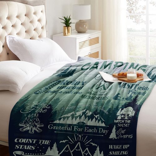BXZWLK Camping Camper Gifts, Camping Lovers Gift Ideas for Men Women, Best Gifts for Rv Owners, Campsite Outdoors RV Travel Hiking Bed Sofa Couch 60"x50"