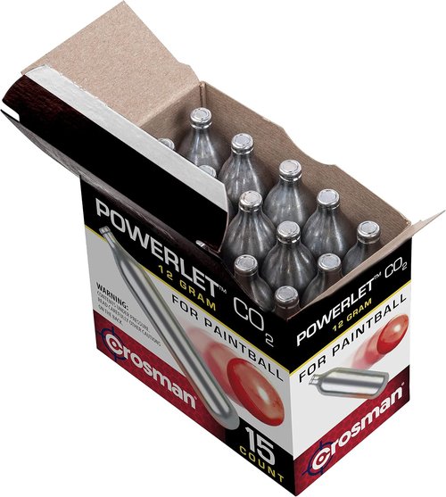 Crosman CC15PB CO2 Powerlet For Paintball (15-Count),Black