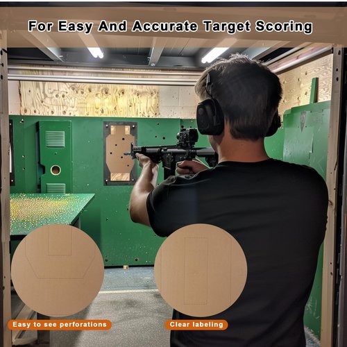 FLXzaszo Shooting Targets - Silhouette Tactical Cardboard Targets for Shooting Range Practice Competitions Self-Defense Training(20 Sheets