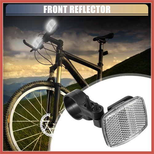 ACROPIX 10pcs Bicycle Front Rear Reflector Kit Mountain Bike Safety Warning Reflectors for Handlebar Seatpost and Night Cycling Red and White Car Parts
