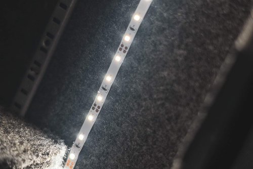 Lockdown LED Vault Tape Light with Motion Activation Length Adjustment 3M Adhesive and Wall Plug for Convenient Gun Safe Lighting and Organization