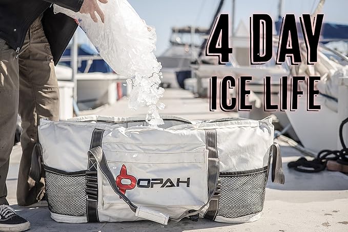 Opah Gear Fathom 4 Insulated Fish Kill Cooler Bag for Salmon, 44" L x 12" W x 18" H, Heavy Duty, Marine-Grade Vinyl, UV Resistant, Camping & Fishing