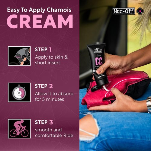 Muc-Off Luxury Chamois Cream Cycling Women 2-Pack, 100ml Each - Extreme Skin Lubricant - pH Balanced & Deeply Moisturizing | Ideal for Long Rides
