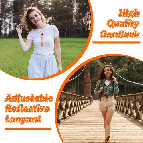 Molain Emergency Whistles with Lanyard Safety Whistle Survival Shrill Loud Blast for Kayak Life Vest Jacket Boating Fishing Boat Camping Hiking Hunting Rescue Signaling Kids Lifeguard Plastic 2PCS