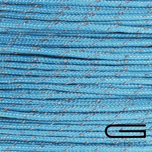 GOLBERG G 1.8mm Fluorescent Reflective 95lb Paracord – 20 Meters – Perfect for Guyline, Tent Rope, Camping, Hiking – (Reflective Neon Turquoise/Scarlet Red)