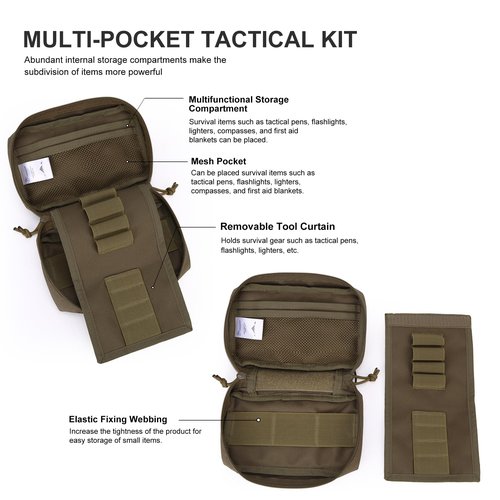 Mardingtop Molle Cordura Tactical Utility Pouch,Military Small Molle Pouch，EDC Tool Pouch Bag
