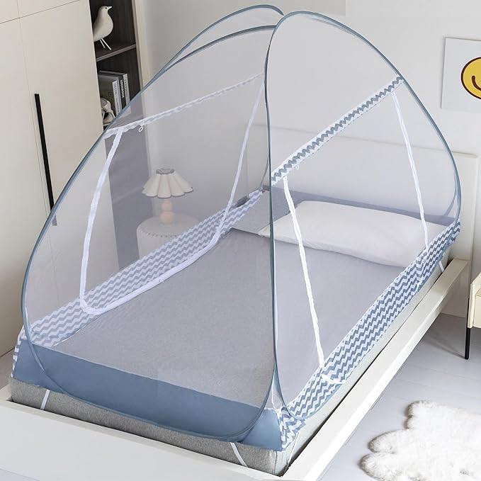 Mosquito Net Pop Up Ten,Folding Netting Bed Tent,Portable Mosquito Netting with Bottom,Bug Net,Canopy Outdoor,Camping Tent,Insect Screen,Ultralight,Folding Design,L79 x W47 x H55 inch