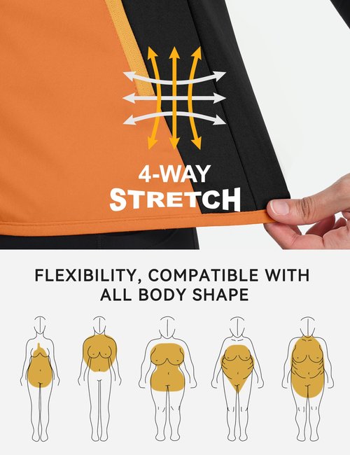 Little Donkey Andy Windproof Sleeveless Vest Jacket for Women, Water-Repellent Stretch Sports Vest for Cycling, Running (Orange XS)