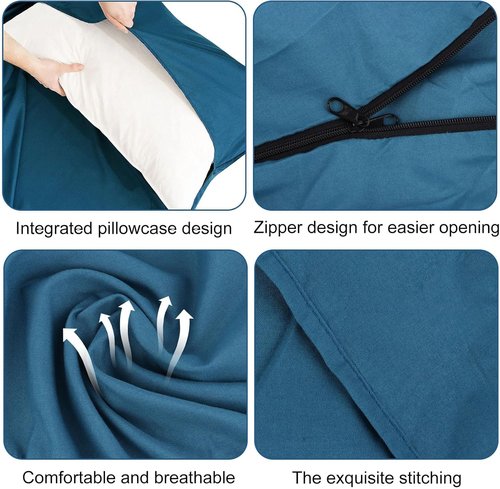 YOOSDENC Sleeping Bag Liner, Ultralight Sleeping Bag Liner 86.6 * 35.5 inch Hotel Sleeping Sack for Adults,Ultralight Travel Sheet & Adult Sleep Sack, Camping Sheets Travel Sleep Sack for Backpacking