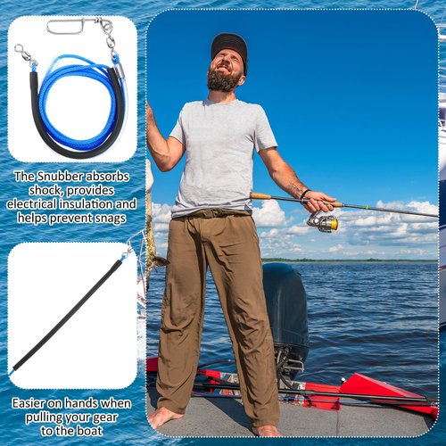 VioraWhite 2 Pcs Sure Stop Pro for Downrigger Boom with Snubber(60 Inch)