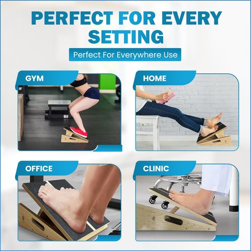 Professional Slant Board, Calf Stretch- Adjustable Incline Board and Calf Stretcher, with Side Handles for handling