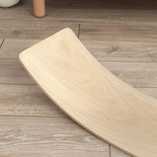 Qaba Balance Board Kids, Wooden Wobble Board for Children, 35 Inch Toddler Balance Board Open Ended Learning Toy for Years 3-8, Wood