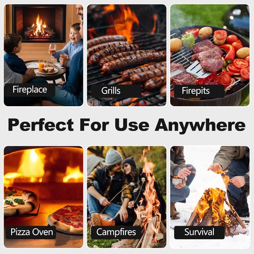 WABUPD 216 Pcs Fire Starter - Natural Fire Starters for Fireplace, Pellet Stove, Campfires, BBQ, Pizza Oven, Camping, Fire Pit &Chimney, Smoker, Fire Starters for Grill, Charcoal Starter
