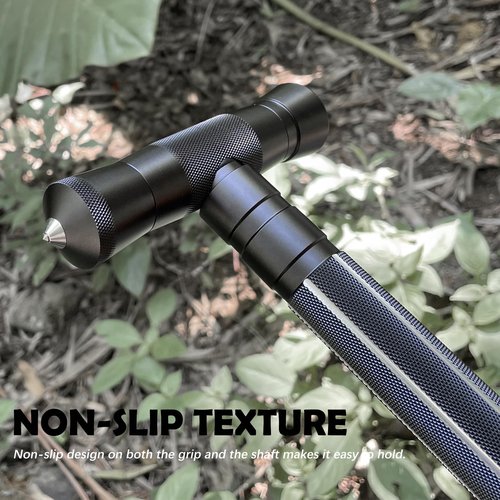 Autuveen Hiking Tactical Stick Walking Staff,Portable Walking Sticks Trekking Poles Outdoor Multitool Camping Gear for Men Women (Gray)