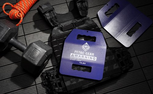 PETAC GEAR Curved/Straight Weights Plates For Weighted Vest For Men Workout,5/10/15/20 LBS Weight Strength Training Vests Equipment Workout Gear (Curved, 10LB*2)
