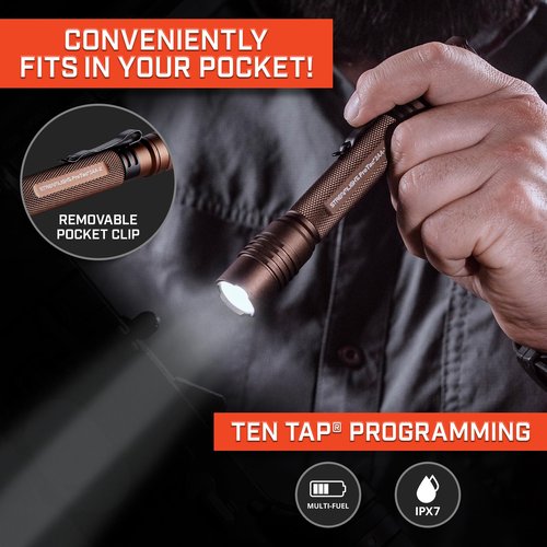 Streamlight 88137 ProTac 2AA-X 550-Lumen Multi-Fuel Personal Carry Tactical Flashlight with USB-C Rechargeable Battery, Coyote