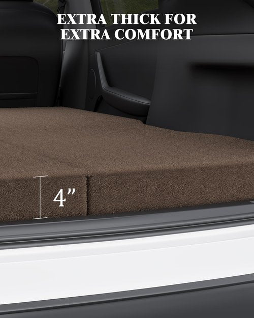 Zenzy 4" Camping Mattress for Model Y, CertiPUR-US Memory Foam, Soft and Washable Cover, Foam Car Bed Mattress for Car Sleeping- 76" x 43"