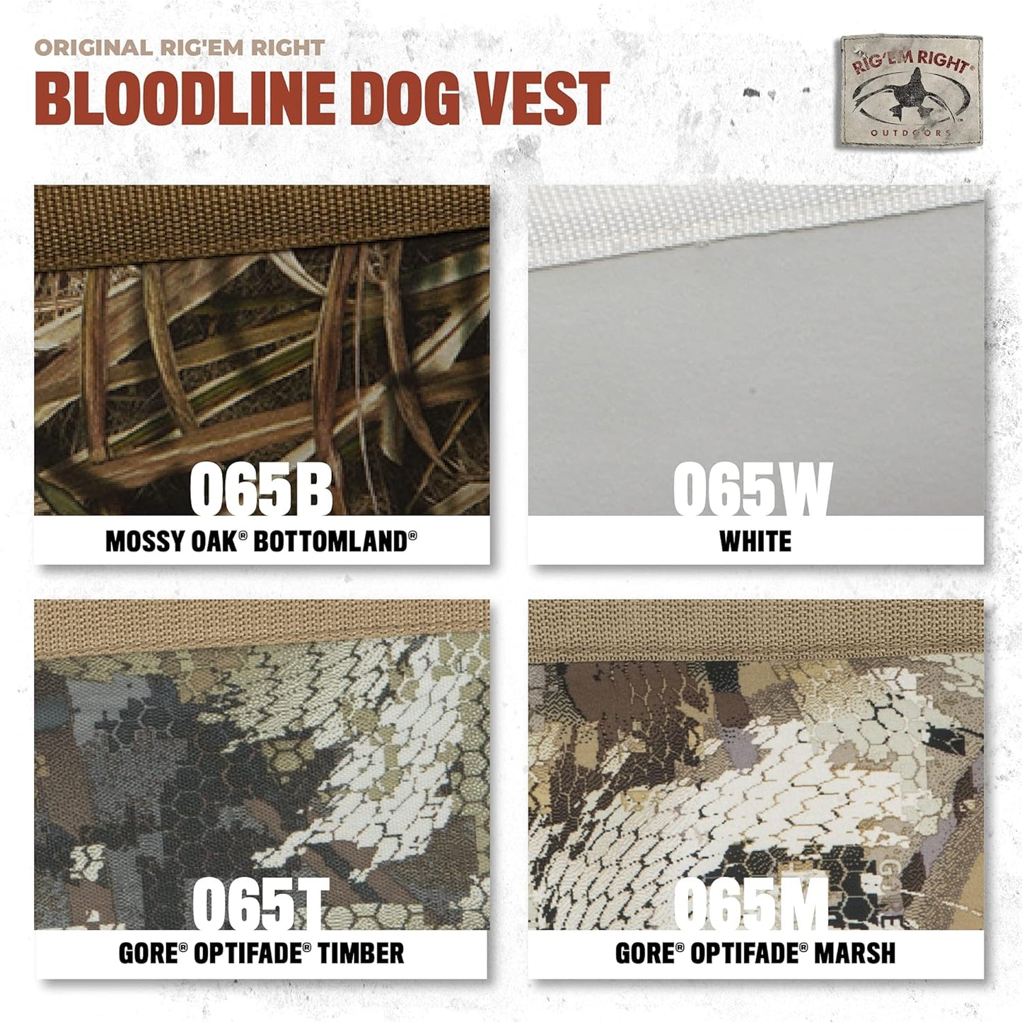 Rig'Em Right Waterfowl Bloodline Elite Dog Vest for Duck Hunting with Ultra Comfortable 3mm Neoprene 3-Layer Construction, Flotation Foam, Heavy-Duty Canvas, and More (Optifade Marsh, L)