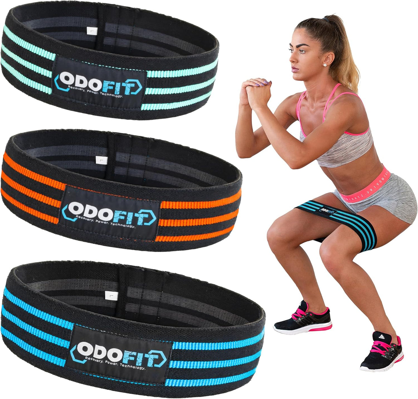 Non-Slip Booty Bands Set – Fabric Resistance Bands for Working Out – Exercise Bands for Home Gym & Stretch Bands for Exercise, Yoga – Workout Bands for Glutes, HIPS, Thighs & Legs (Set of 3)