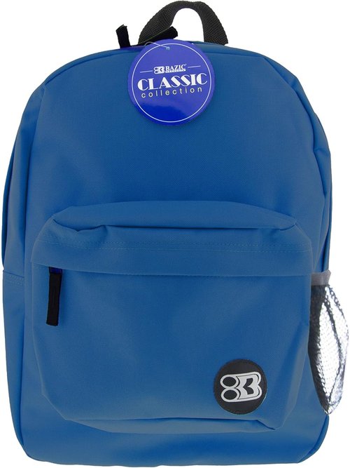 BAZIC 1051 Classic Backpack, Blue, 17"