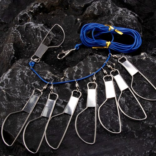 Alwonder Fish Stringer 16ft, Fishing Stringer with Stainless Steel Swivels Snaps Locks and Heavy Duty Ground Pillar, Stringers Fishing Gear for Trout Bass Salmon Walleye