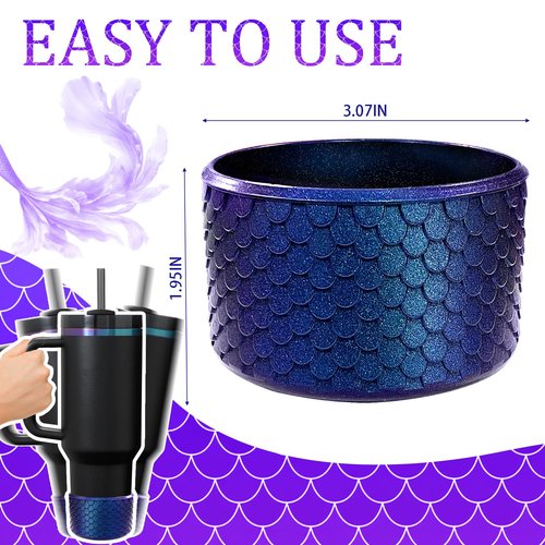 CEDIDJAC Silicone Boot for Stanley Cup 20-40 Oz，for Hydroflask Boot 12-24 Oz，for IceFlow 20-30 Oz,for Owala Tumbler 40 oz,Bottom Protector for Stanley Boot for Stanley Cup Accessories (Navy Purple)