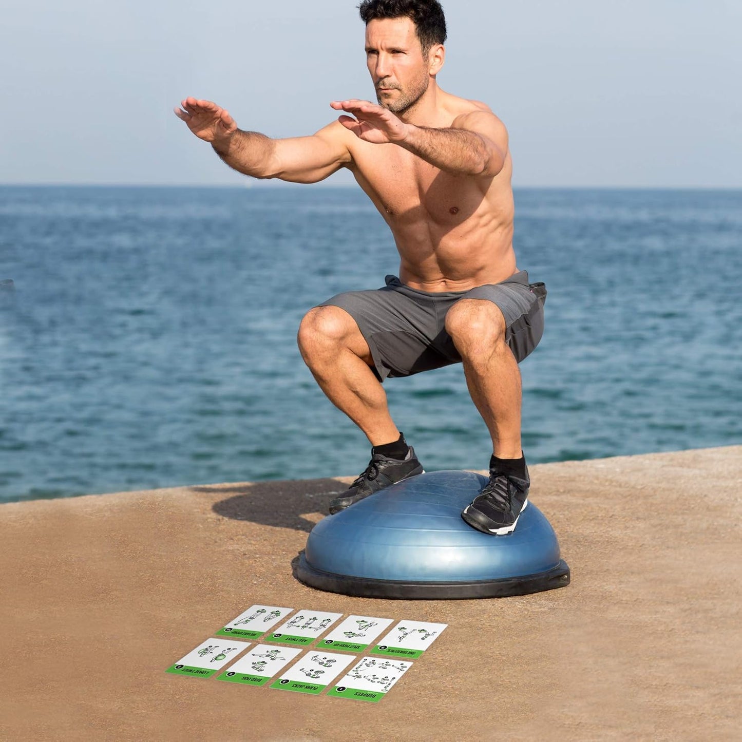 NewMe Fitness Yoga Pose Workout Cards, Instructional Fitness Deck for Women & Men, Beginner Fitness Guide to Training Exercises at Home or Gym