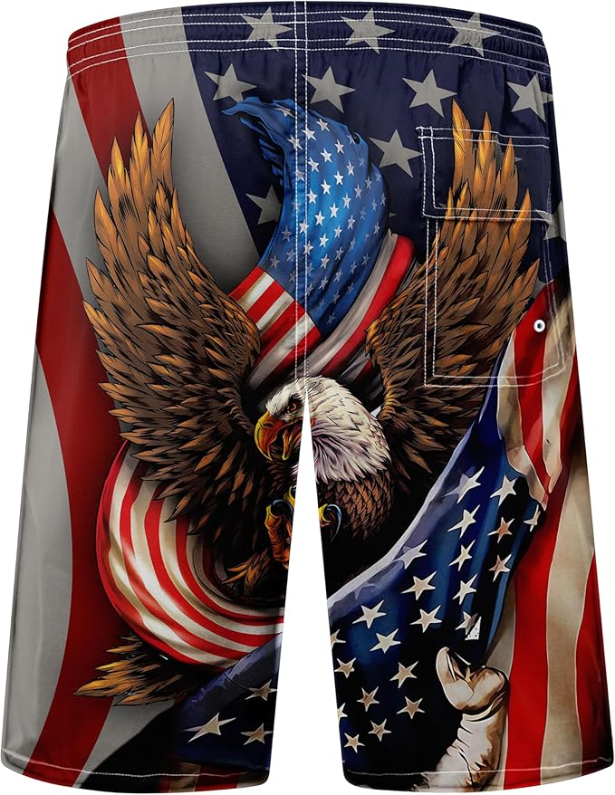 Mens Swim Trunks Quick Dry Board Shorts with Mesh Lining, Breathable Surf Beach Shorts Swimwear Bathing Suits