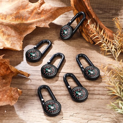 Kanayu Magnetic Compass Keychain Small Pocket Mini Compass Survival Hiking for Adults Camping Backpacking Accessory(60 Pcs)