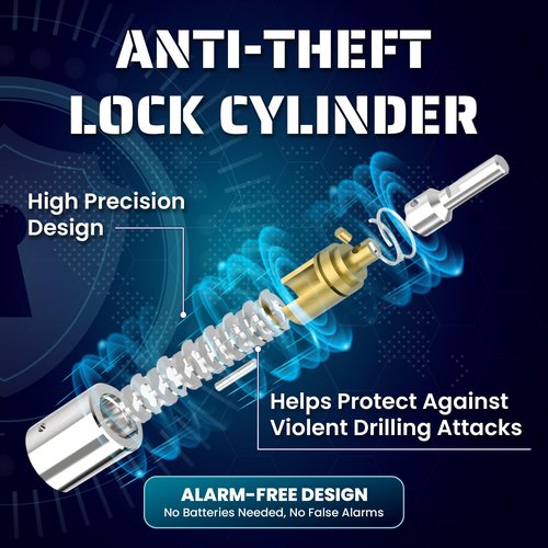 Magmaus® MBL05 [Never-Rust] Disc Brake Lock - [High Security] [304 Stainless Steel] - Weatherproof - Reminder Cable - Suitable for Motorcycles, Mopeds, Bikes