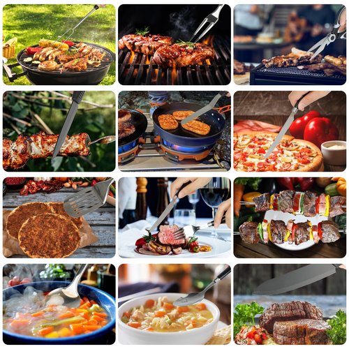 aiGear Camping Kitchen Utensil Set 27 Piece Portable Cookware Kit for BBQs, Outdoor Cooking, Picnics, and Adventures Camping Cookware Kitchenware Storage