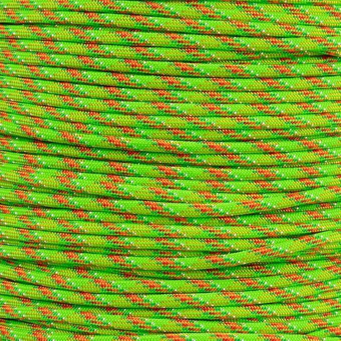 Paracord Planet Holiday Colors 550 Paracord – Great for DIY, Bracelets, and Lanyards – You're a Mean One (25 Feet)