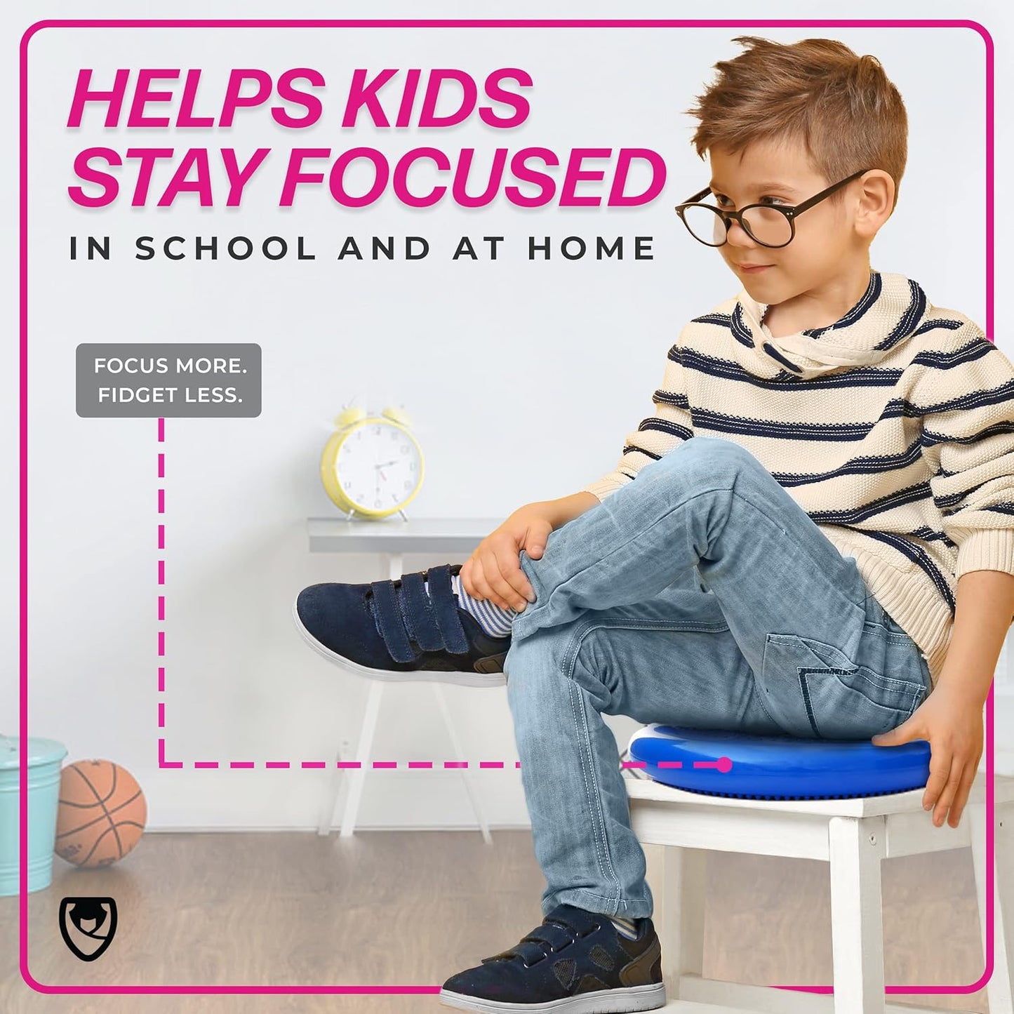 URBNFit Wobble Cushion - Balance Disc for Core Stability, Strengthening, Physical Therapy Exercise, Office Chair or Kids Classroom - Sensory Wiggle Seat Pad w/Air Pump