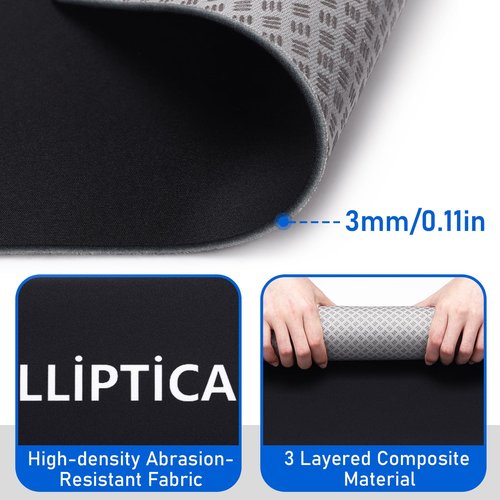 GSDOTZAP Non-Slip Workout Mat for Under Desk Elliptical, Exercise Mat for Ellipse Leg Exerciser Machine, Elliptical Mat for Electric Seated Foot Pedal Exerciser, Stability and Floor Protection