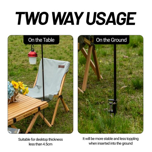 喜马拉雅 Camping Folding Lamp Pole, Lightweight Collapsible Aluminum Lantern Stand, Outdoor Portable Lamp Post Hanging Light Holder Stick for Picnic Hiking Fishing BBQ (Lantern Stand)